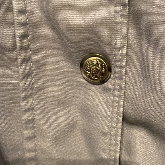 Mulberry Street lightweight purple and plaid hooded coat. Size Large. - Picture 5 of 9